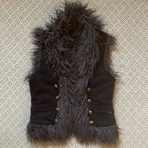 JUICY COUTURE - NWOT reversible gray and black open vest